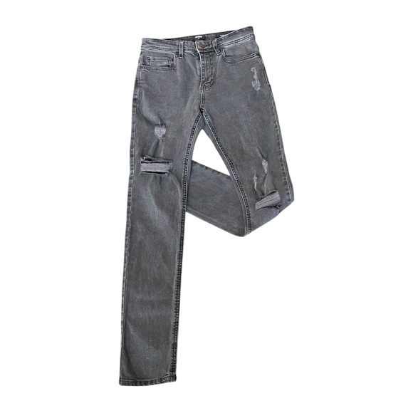 Cotton On Mens Ripped Skinny Black Jeans Slim Fit Distressed Denim Pants 28x32 - Picture 4 of 12